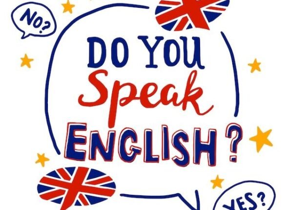 Premium Vector _ Do you speak english lettering background